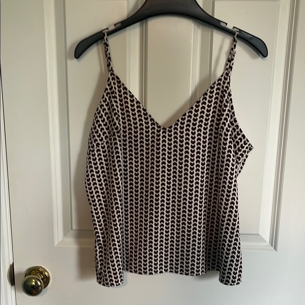 A New Day Black and White Crop Camisole Top